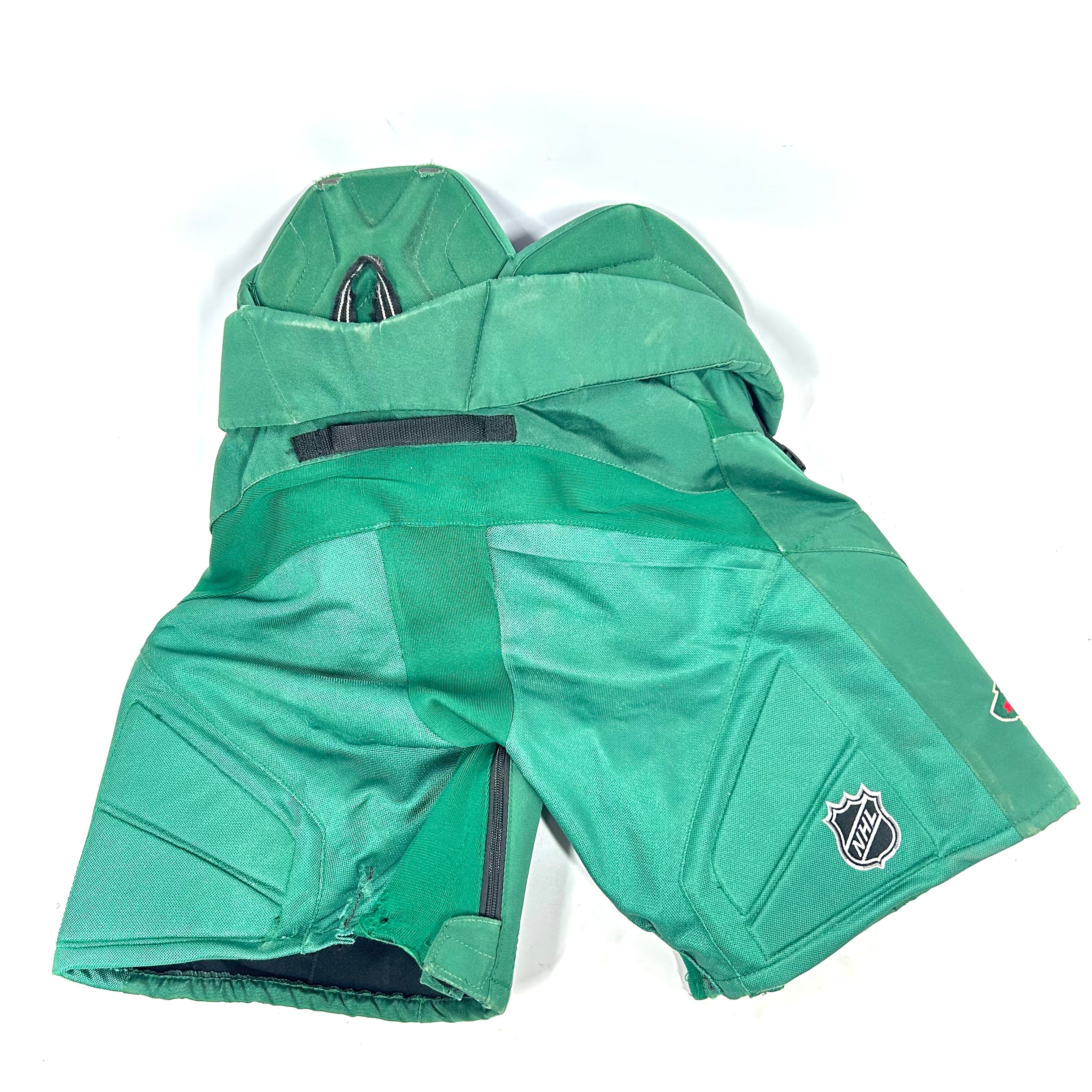Pantalon de hockey Warrior Covert QRL Pro d'occasion de la LNH - Wild du Minnesota (vert) n° 2